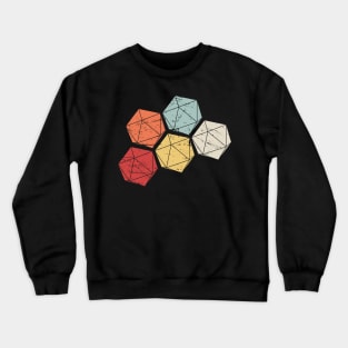 Retro Vintage D20 Roleplaying Game Dice Crewneck Sweatshirt